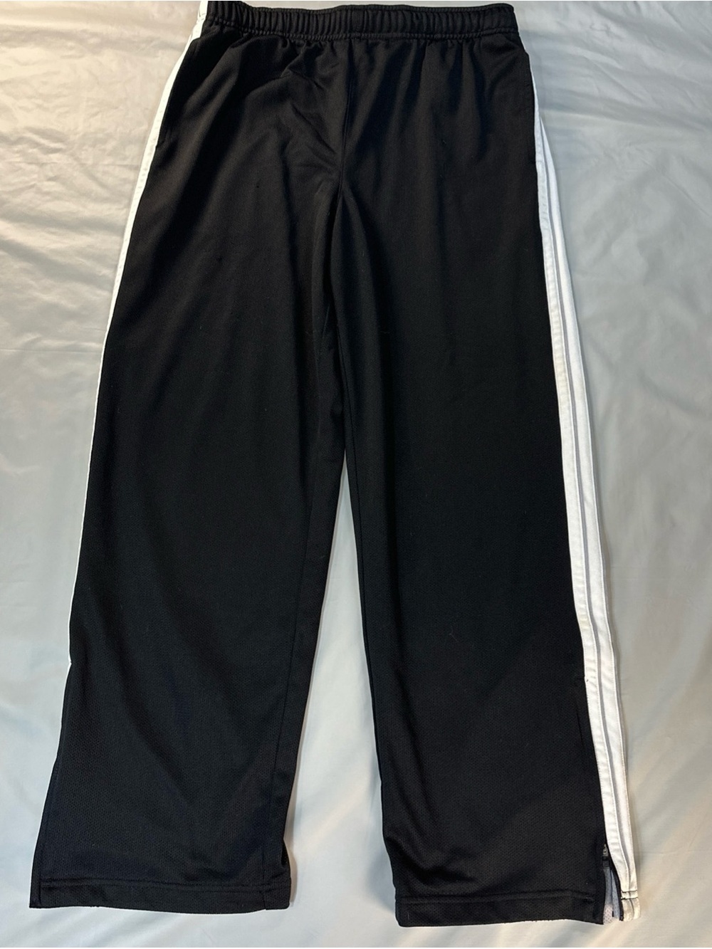 tek gear Black Jogger Pants with White Side Stripes
